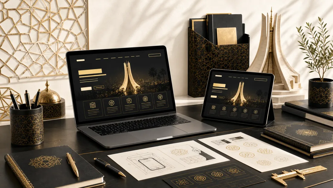 Studio premium de l'agence web EP Digital DZ à Alger — design sur-mesure et développement haut de gamme